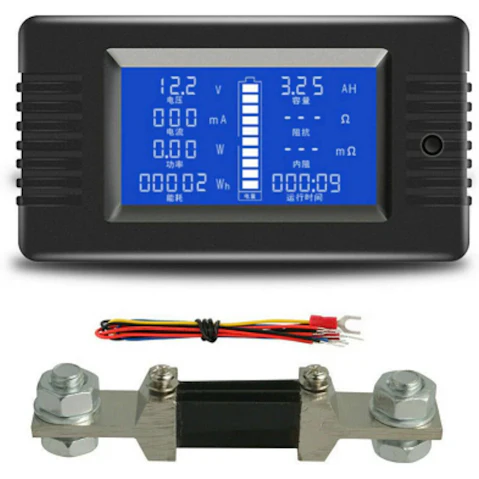 BatteryMate BMDCBTMonitor300A DC Battery Monitor 300A Shunt with Wiring Tool for RV Car Solar System Durable