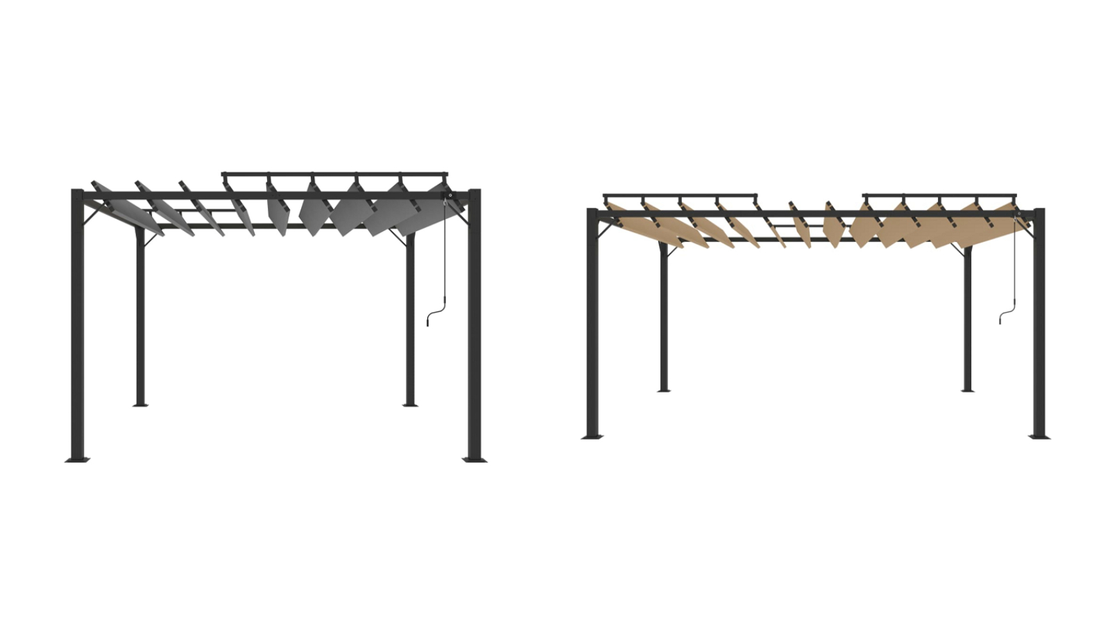 vidaXL Gazebo with Louvered Roof