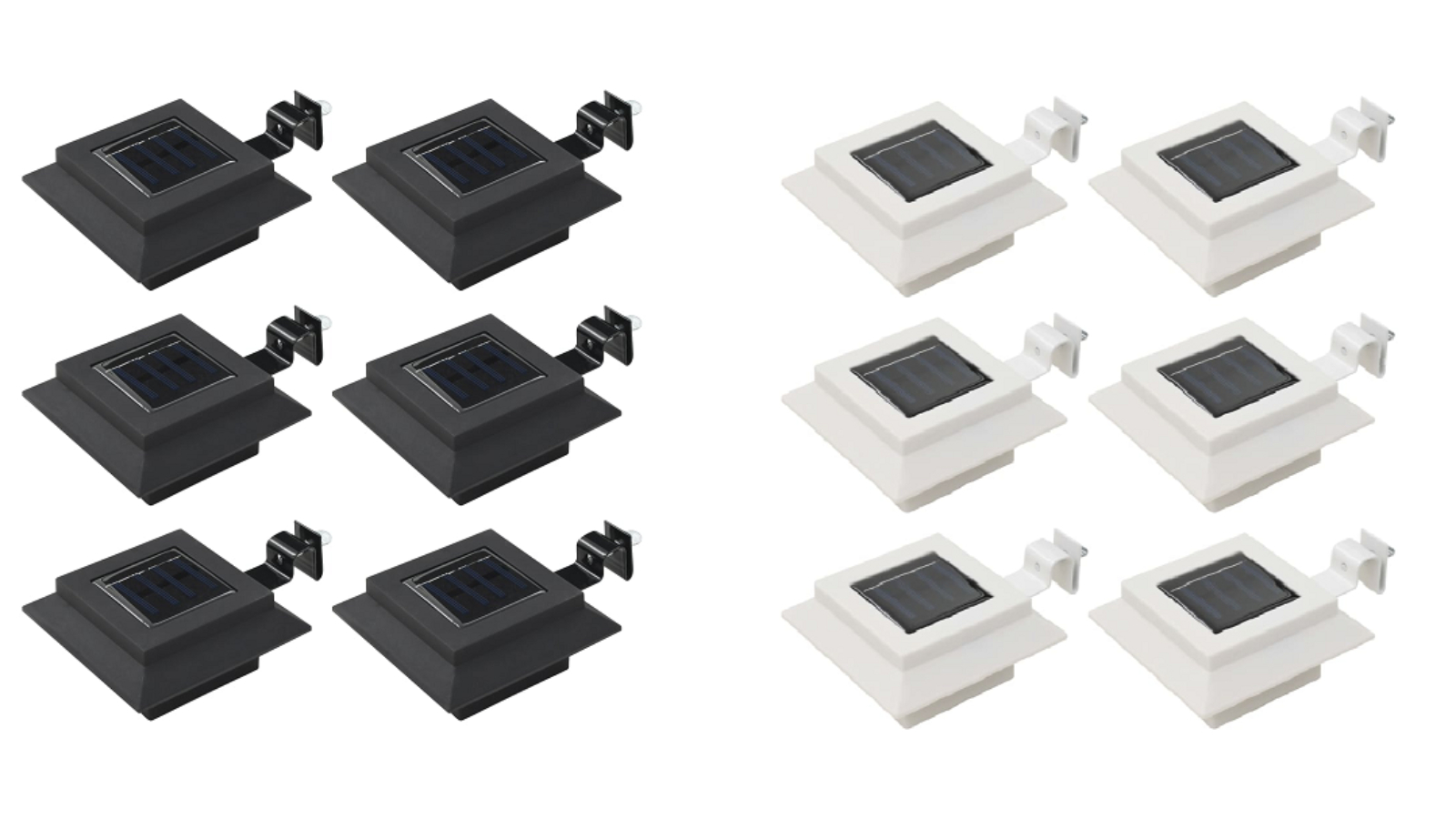 vidaXL 6 Piece Outdoor 12cm LED Square Solar Lamp