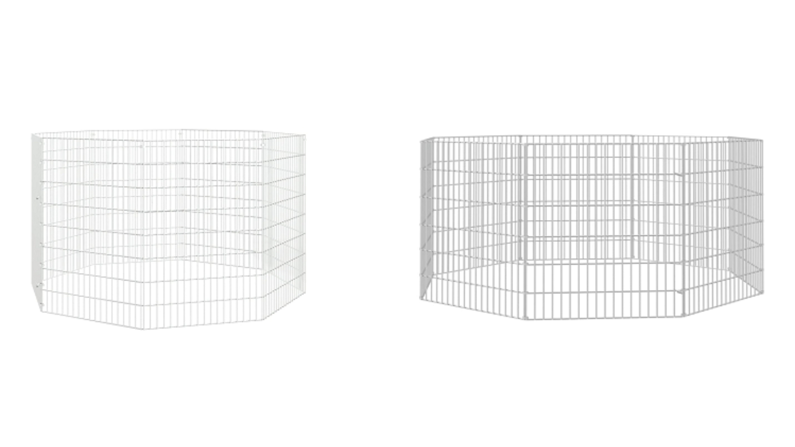 vidaXL Galvanised Iron 8-Panel Free Range Animal Enclosure