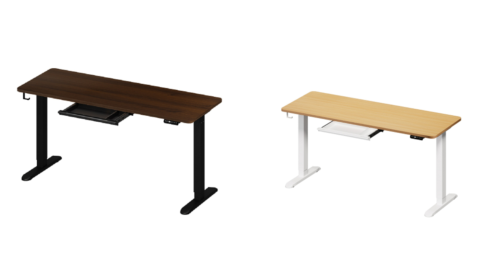 Oikiture 160cm Motorized Adjustable Standing Office Table with Drawer