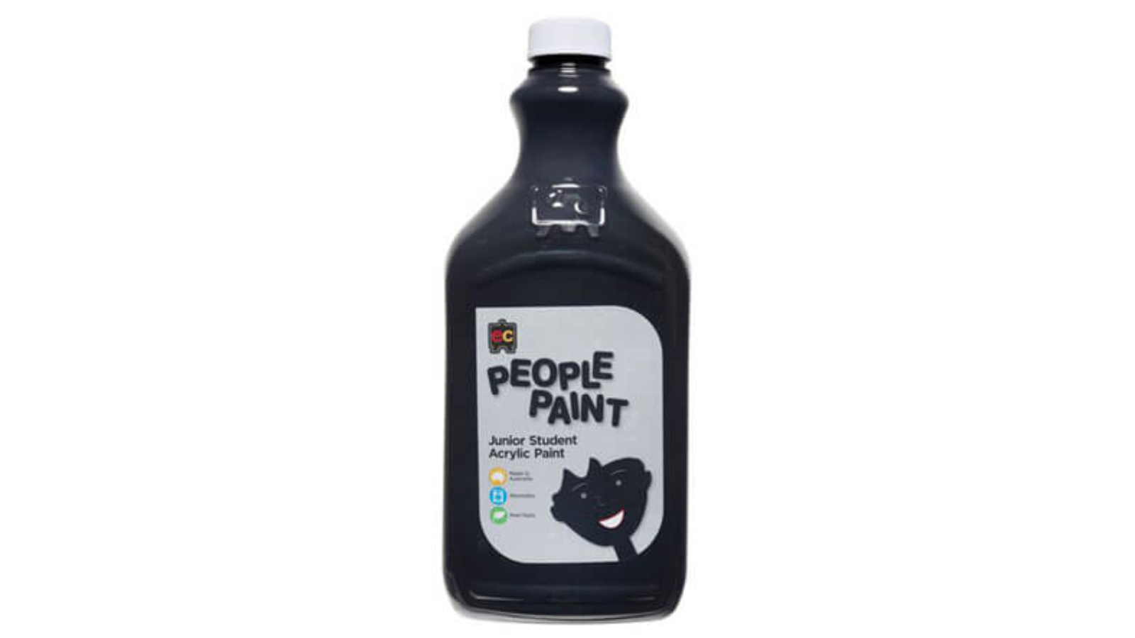 Educational Colours People Flesh Tone 2 Litre Acrylic Paint - Ebony