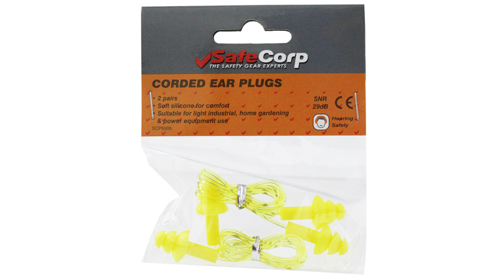 Safecorp 10 Pairs Corded Ear Plugs