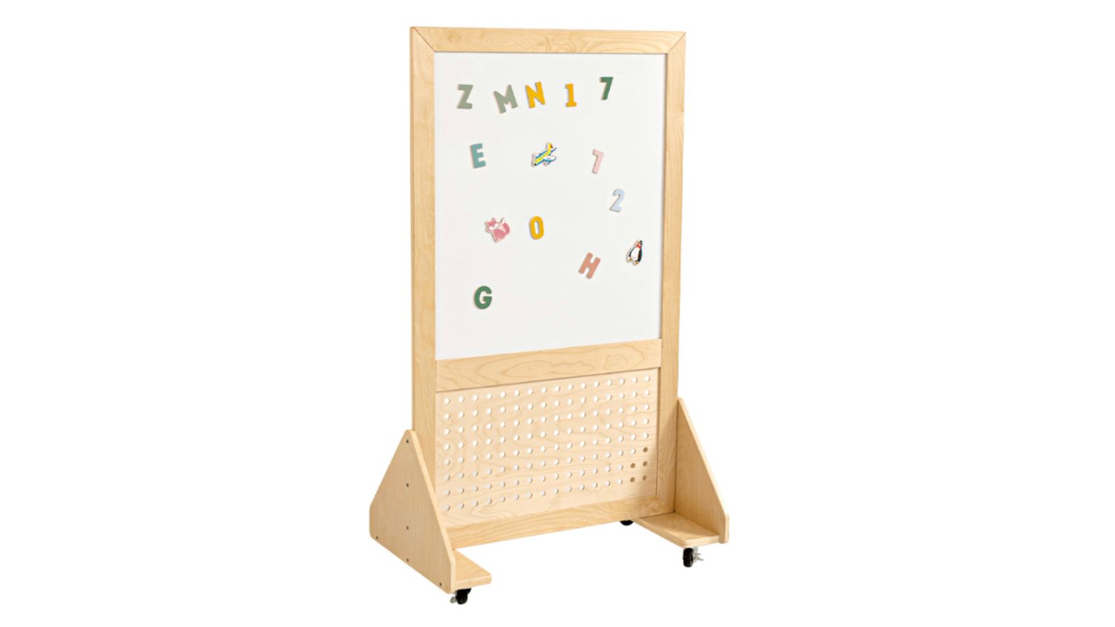 Jooyes Magnetic Mobile Discover Whiteboard with Pegboard