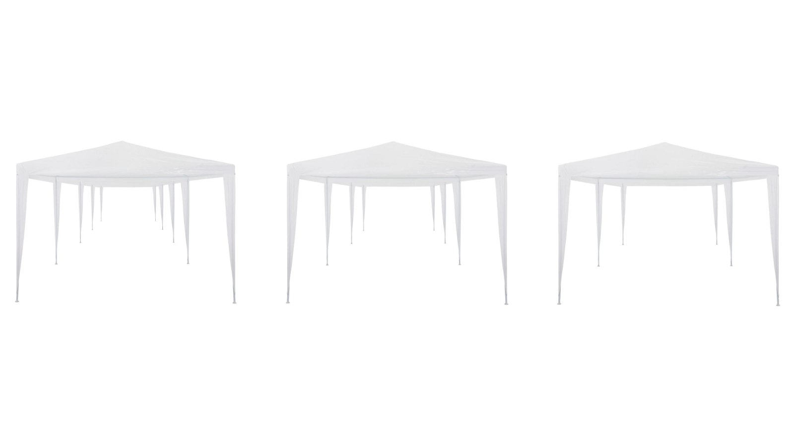 vidaXL Polyethylene White Party Tent