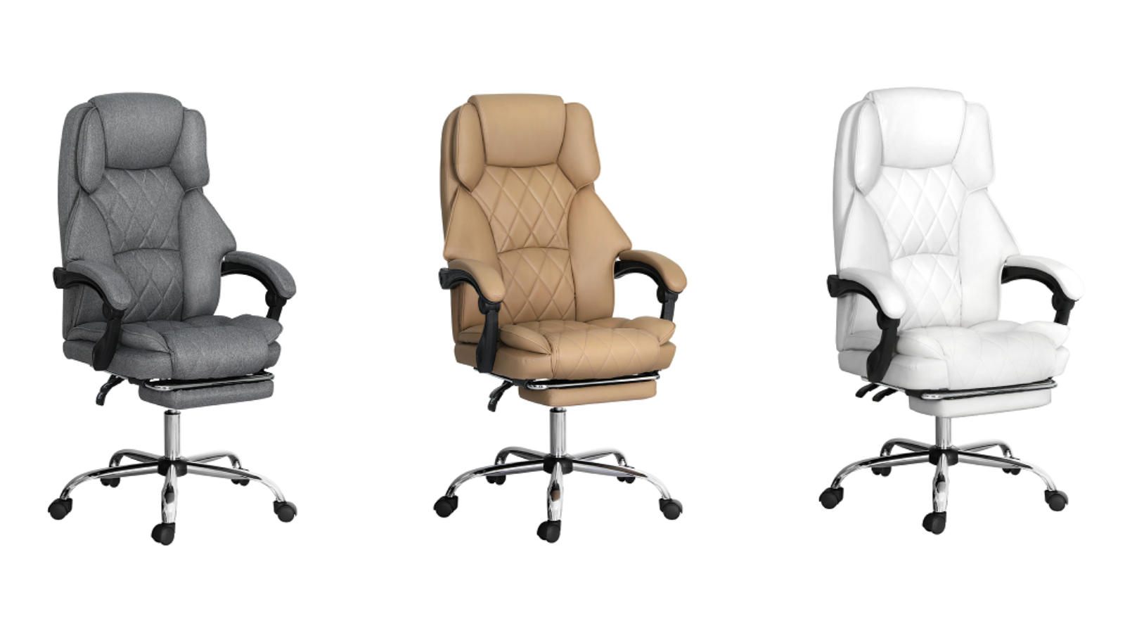 Artiss Leather Executive Footrest Office Chair