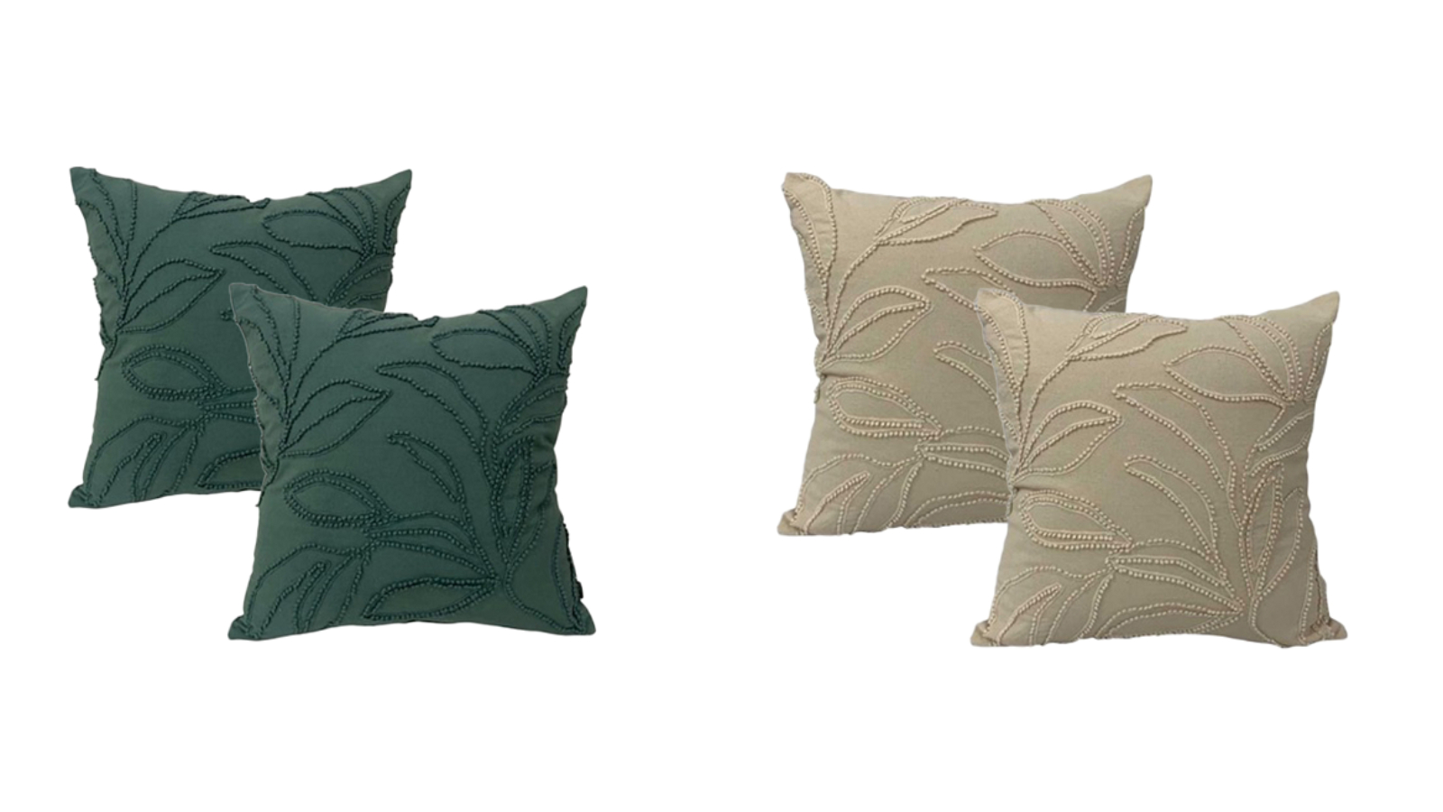 Cloud Linen Set of 2 Riviera Embroidered Cushion