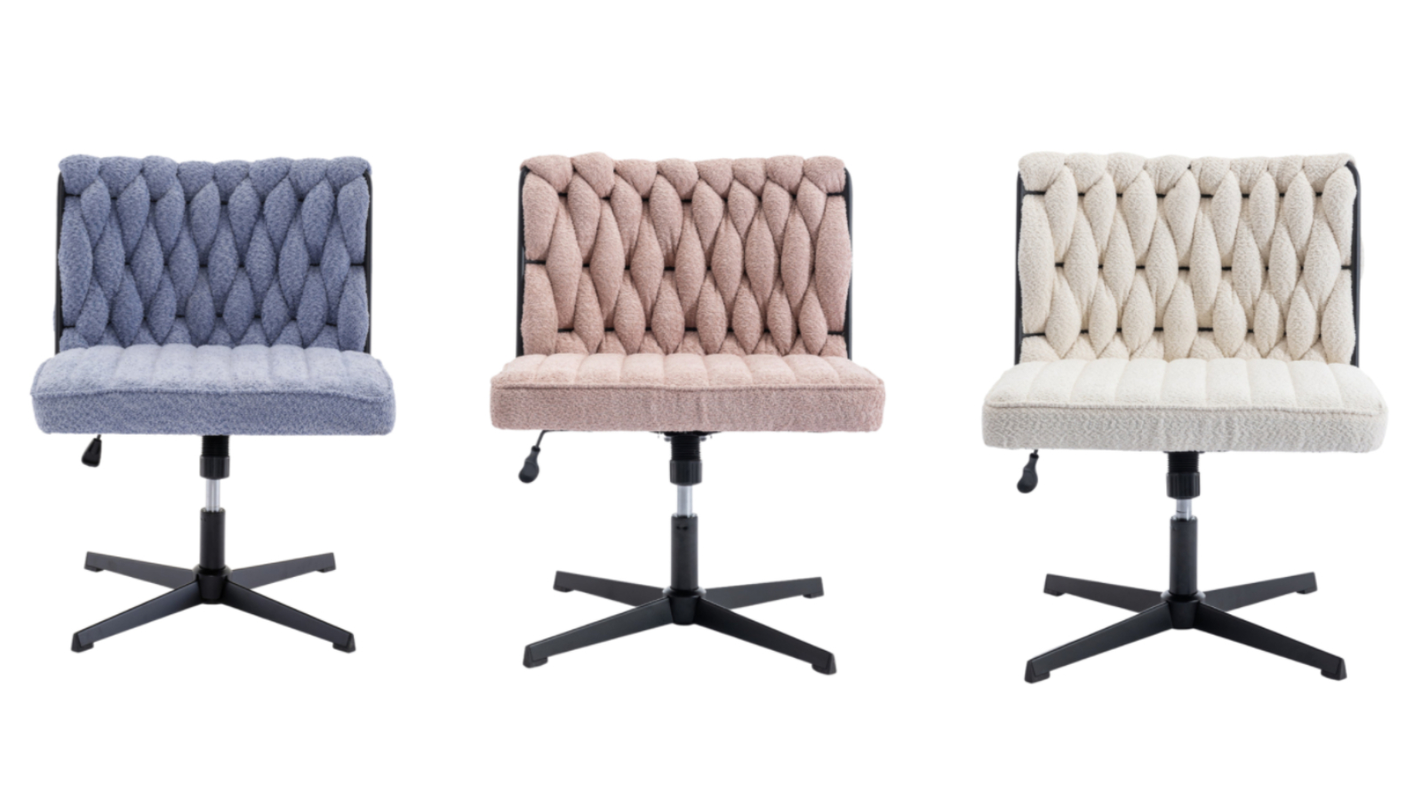 Maestro Furniture Koda Teddy Fabric Vanity Home Office Swivel Chair