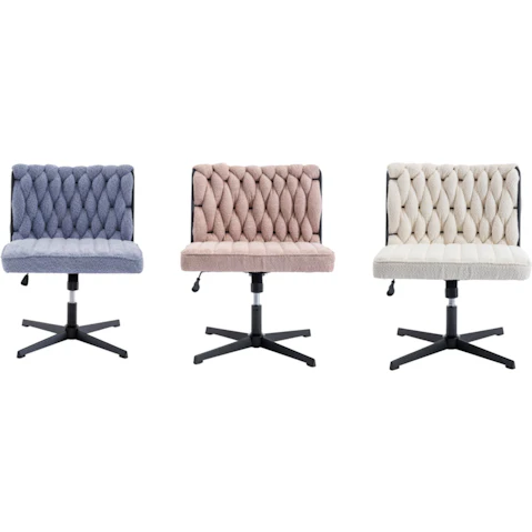 Maestro Furniture Koda Teddy Fabric Vanity Home Office Swivel Chair
