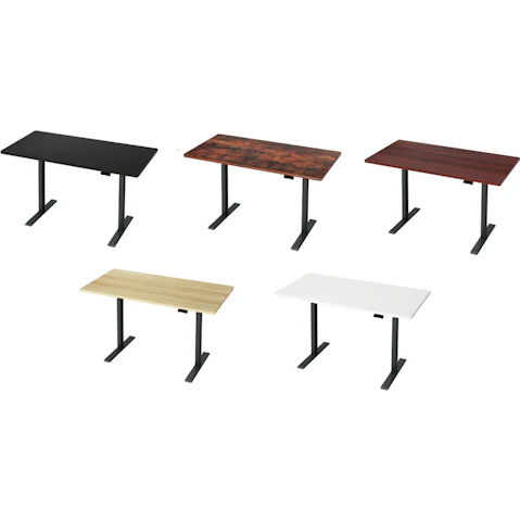 Artiss 140cm Dual Motor Black Frame Electric Tabletop Standing Desk 3 Memory Sections