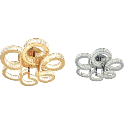 Element Lighting Ciao 70cm CTC LED Tri-Colour 6-Ring Crystal Light