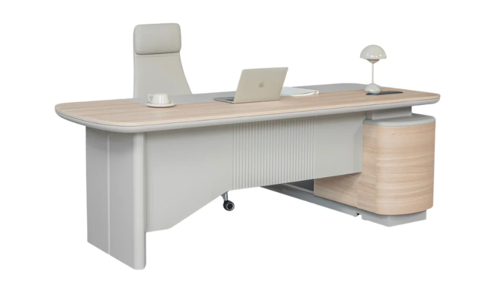 Innovatec Kelian Reversible Oak Executive Desk with Return - 200-220cm