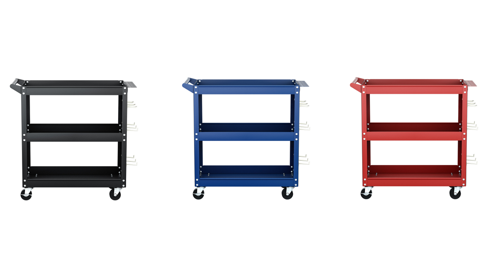 Giantz 3-Tier Workshop Garage Pegboard Hook Tool Storage Trolley