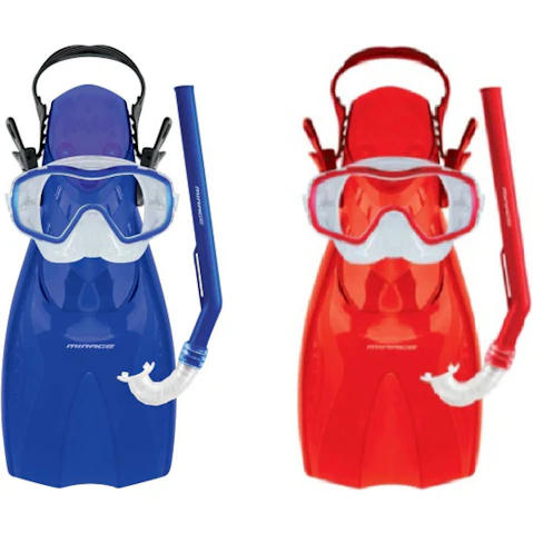 Mirage Kid's Small/Medium Shrimp Fin Flipper Mask and Snorkel Set