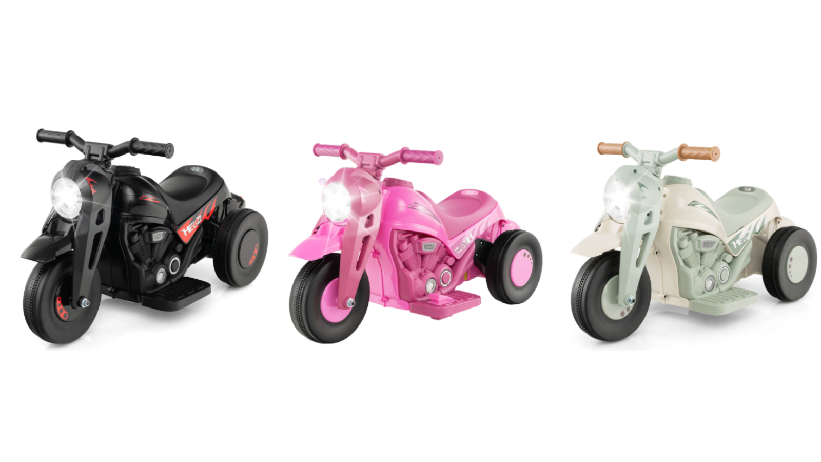 Costway 6V Electric Outdoor Motorbike Ride-On Toy with Bubble Maker