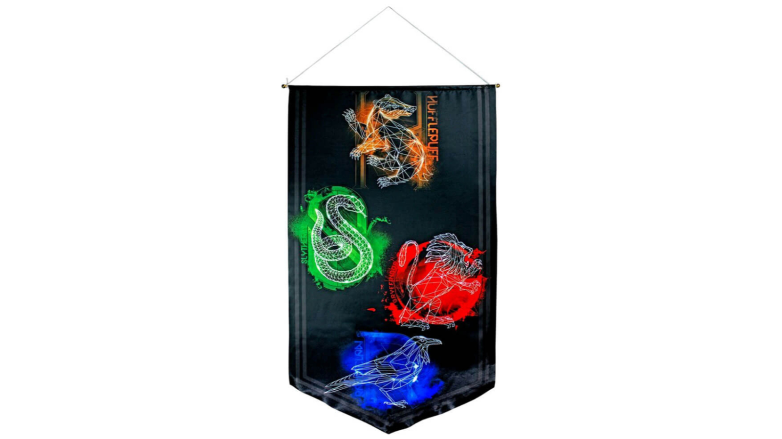 Harry Potter House Crests Satin Banner