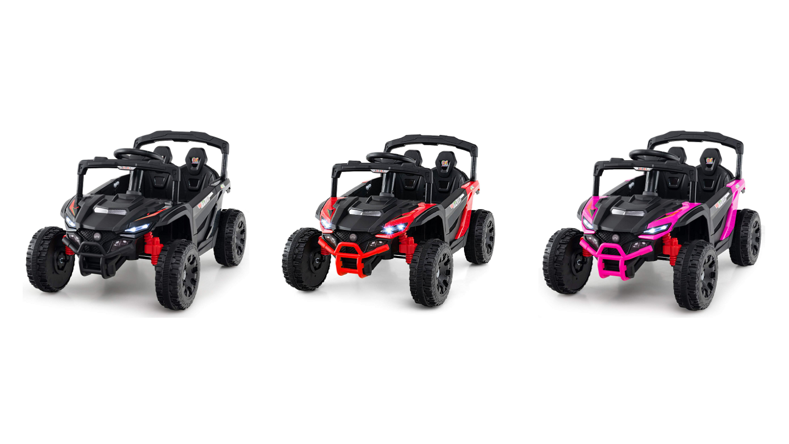 Costway 3 Speed LED Light Music 12V Ride-On Electric UTV Truck with Remote Control