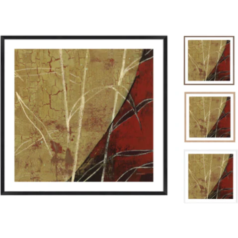 La Grolla Sun Stems Tile II Frame Wall Art