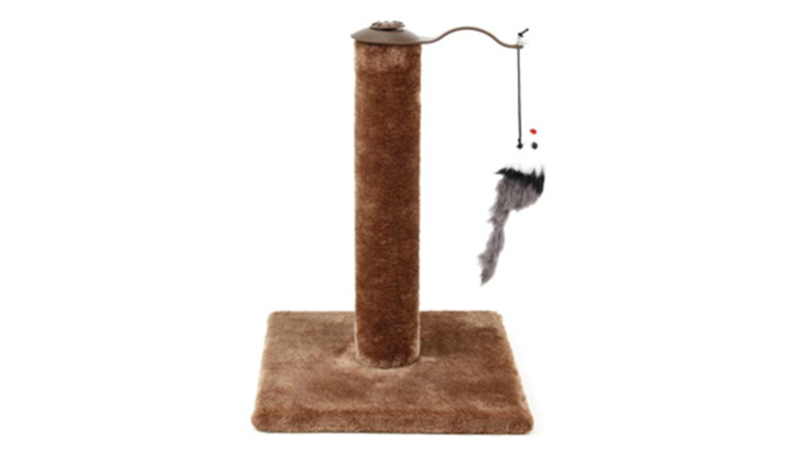 YES4PETS Cat Single Scratching Post with Toy 30 x 30 x 40cm - Brown