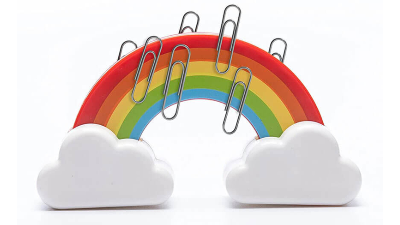 Mustard Rainbow Paperclip Holder