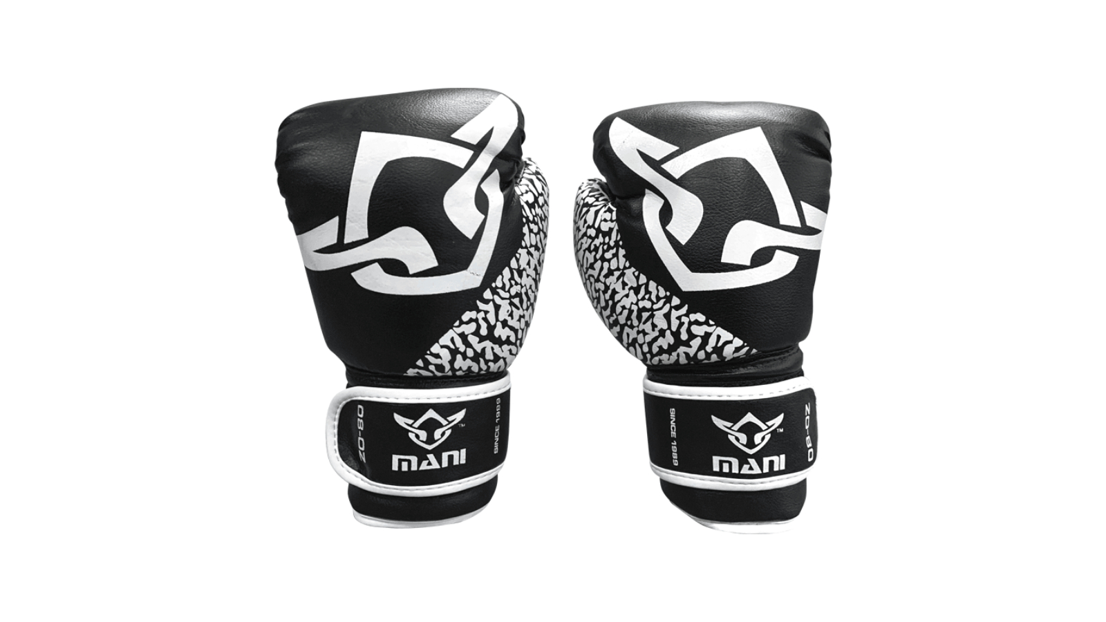 Mani Sports Black and White Kid Boxing Glove