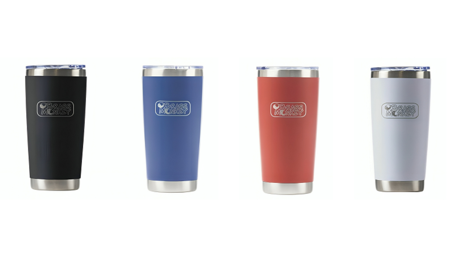 Latest Buys Brass Monkey 590ml Stainless Steel Push Lid Cup