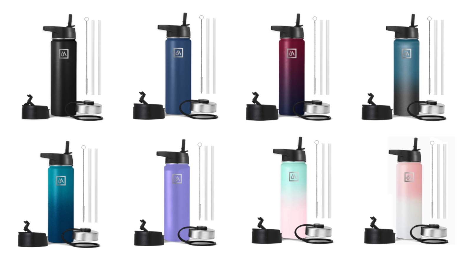 Meteor For The Winners Stainless Steel Water Bottle with 3 Lids
