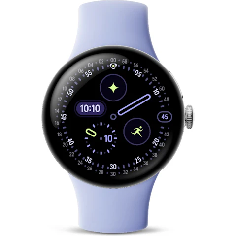 Google Pixel Watch 4 Bluetooth - Polished Silver 41mm Aluminium Case with Iris Active Band