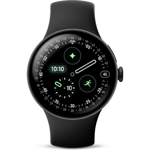 Google Pixel Watch 4 Bluetooth - Matte Black 41mm Aluminium Case with Obsidian Active Band