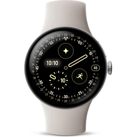 Google Pixel Watch 4 Bluetooth - Polished Silver 41mm Aluminium Case with Porcelain Active Band