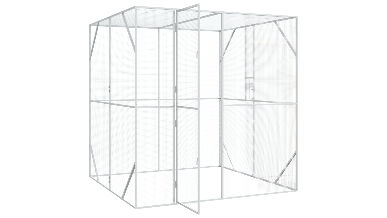 vidaXL Anthracite Steel Bird Aviary - 209 x 202 x 214cm
