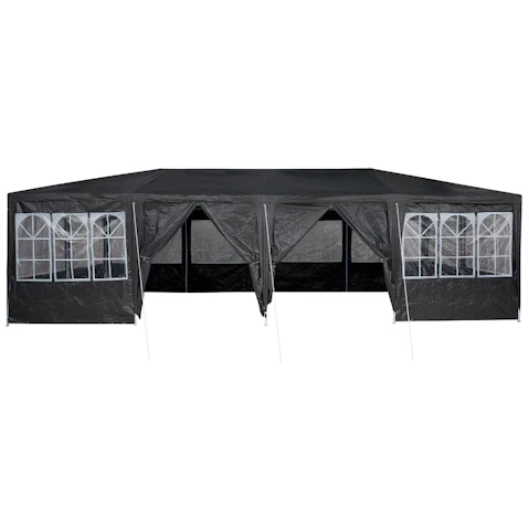 vidaXL 8 x 4metre PE Party Tent with 12 Sidewalls - Anthracite