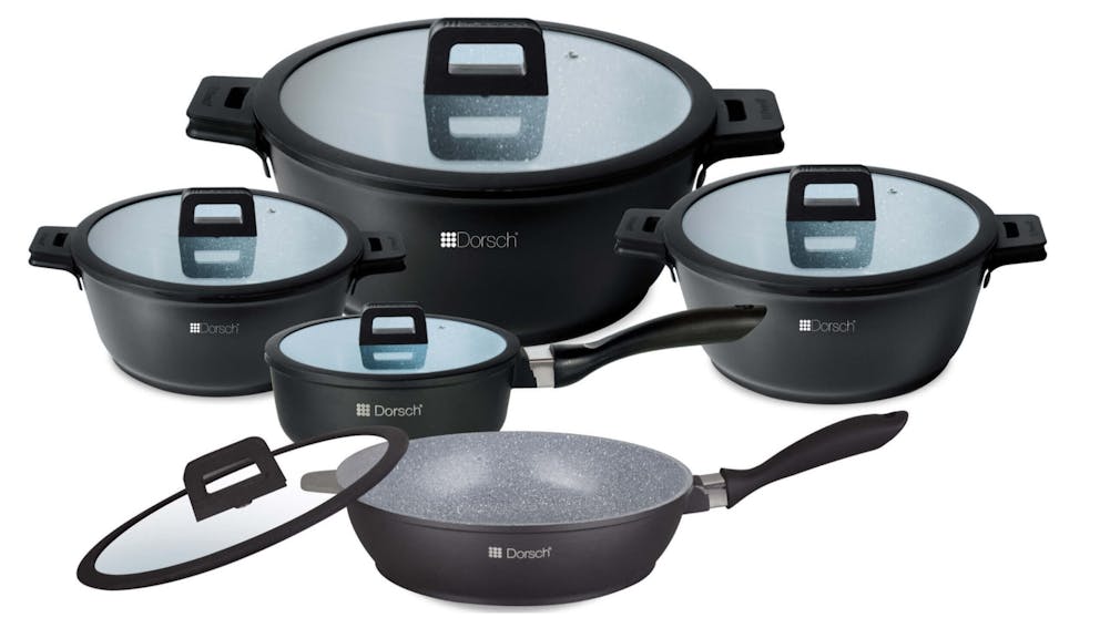 Dorsch Lifetime Nonstick Casserole Pot Set 5 Piece Harvey Norman
