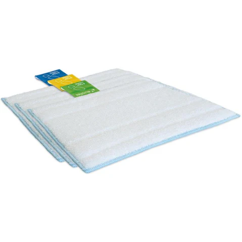 Euroflex Vapour Pack of 3 Replacement Microfibre Pads - White