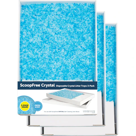 Petsafe Pack of 3 Fresh Scent Scoop-Free Crystal Disposable Litter Tray