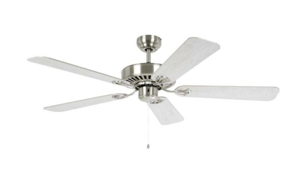 Eglo Waikiki 52 AC Fan - Satin Nickel/Oak