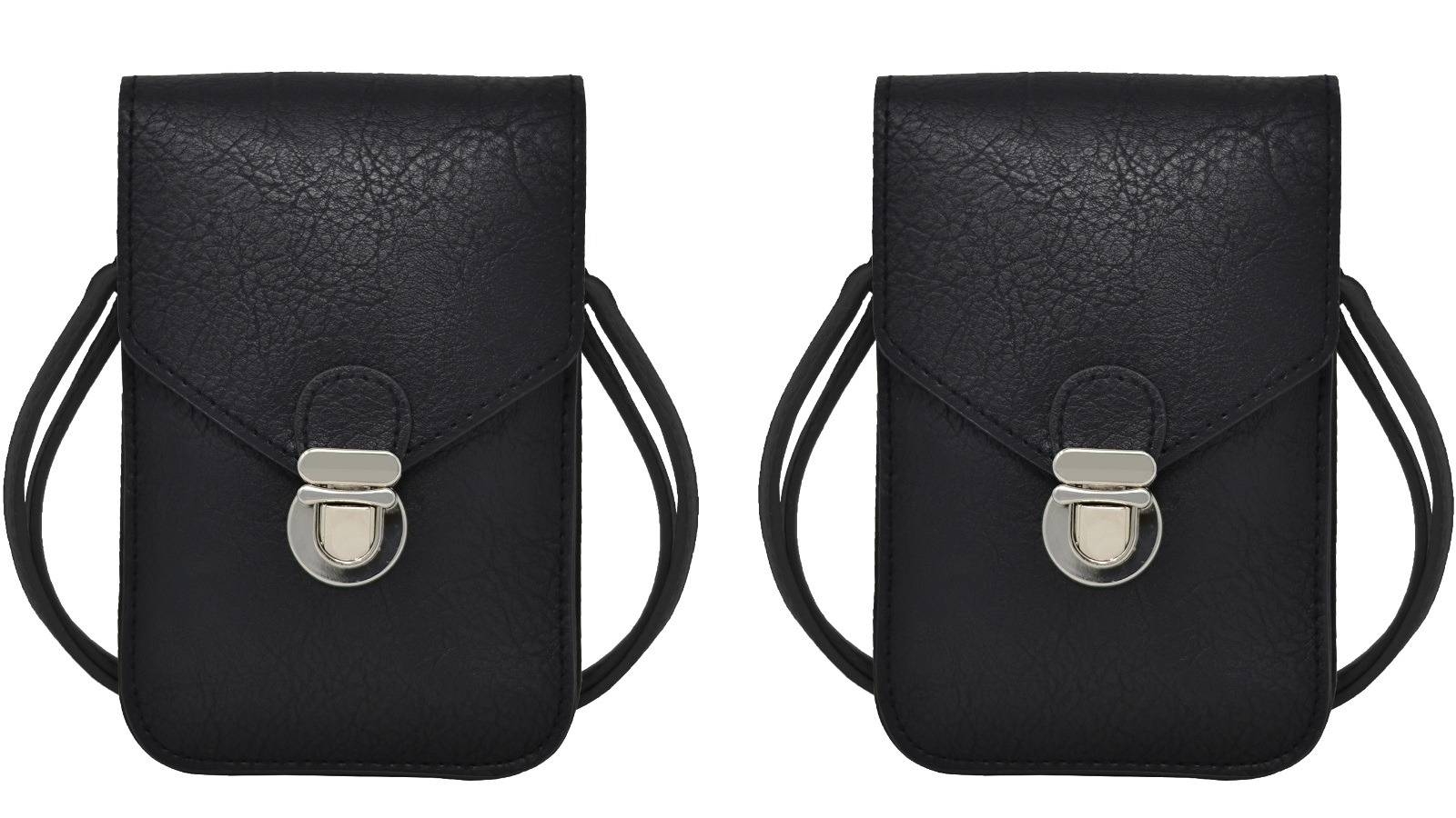As Seen on TV Pack of 2 Deluxe Touch Screen Purse Black Harvey Norman