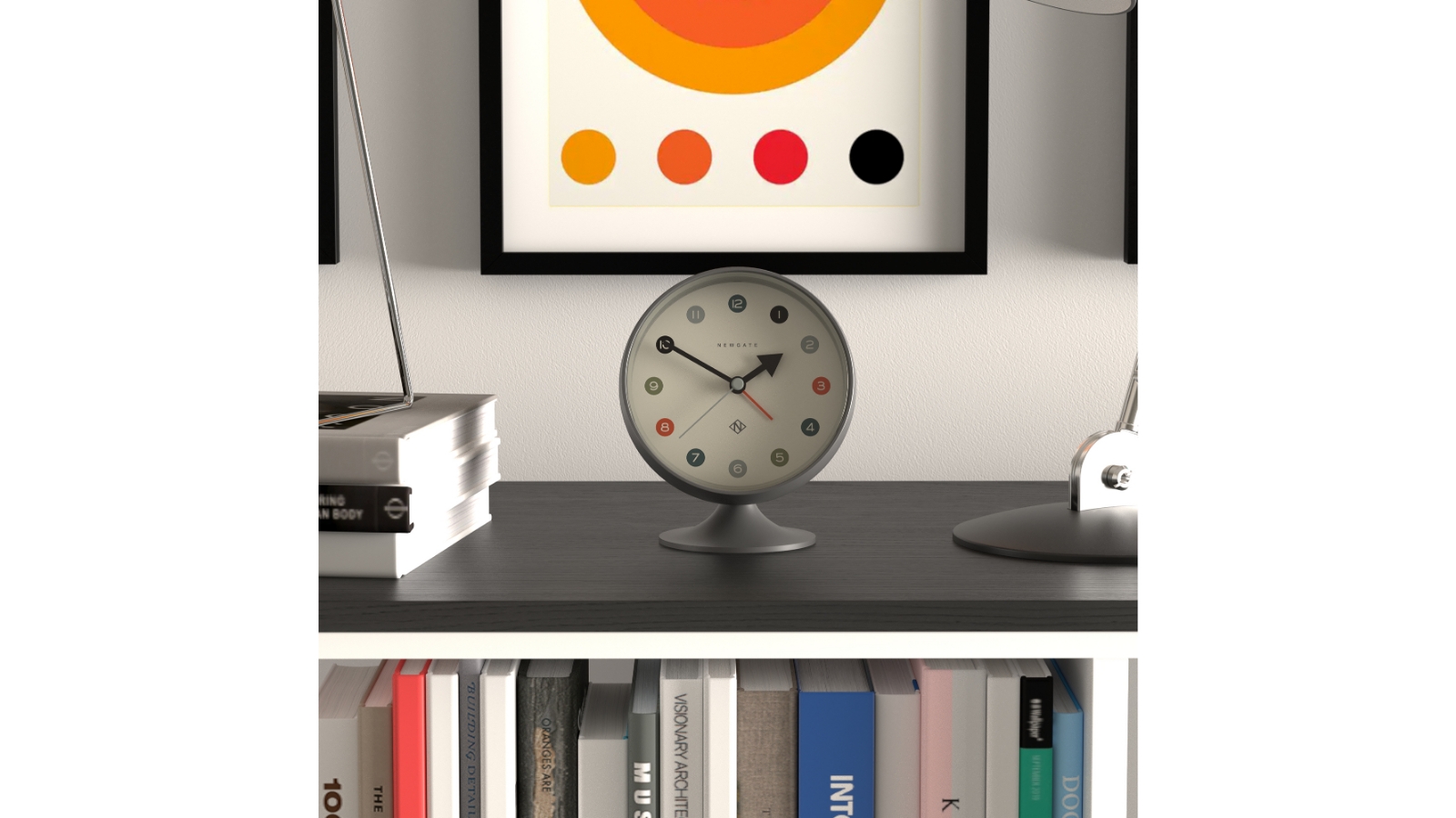 Brian Alarm Clock Blizzard Grey