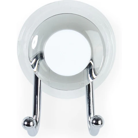 Better Living Smoke Grey Impress Suction Double Hook