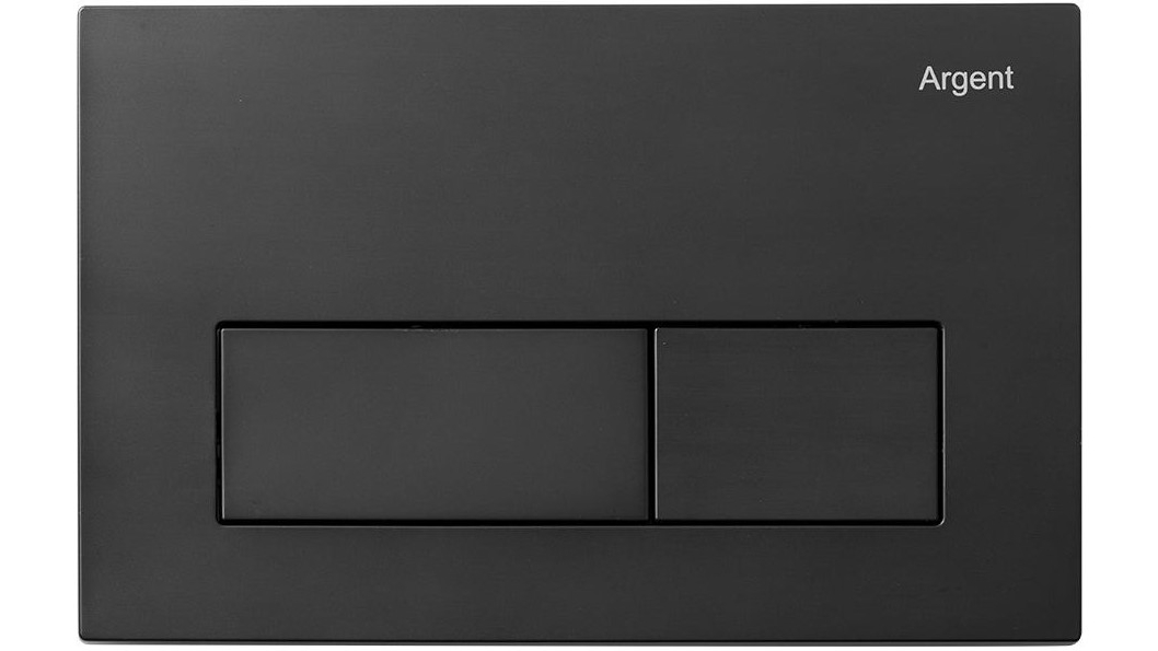 Argent Kubic Mechanical Flush Plate - Matte Black