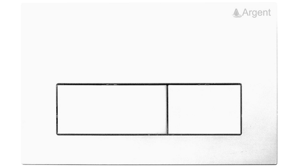 Argent Kubic Mechanical Flush Plate - Matte White