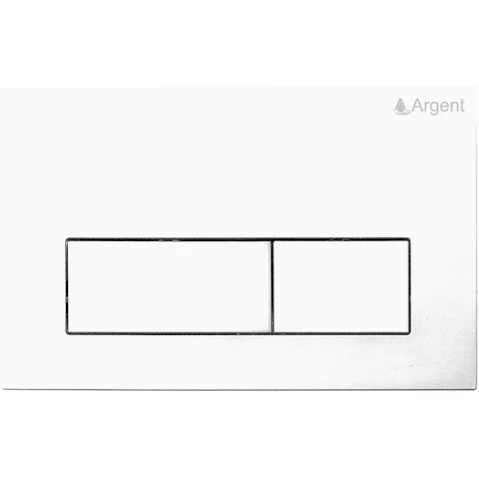 Argent Kubic Mechanical Flush Plate - Matte White