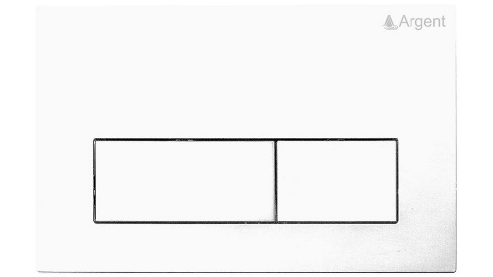 Argent Kubic Mechanical Flush Plate - White