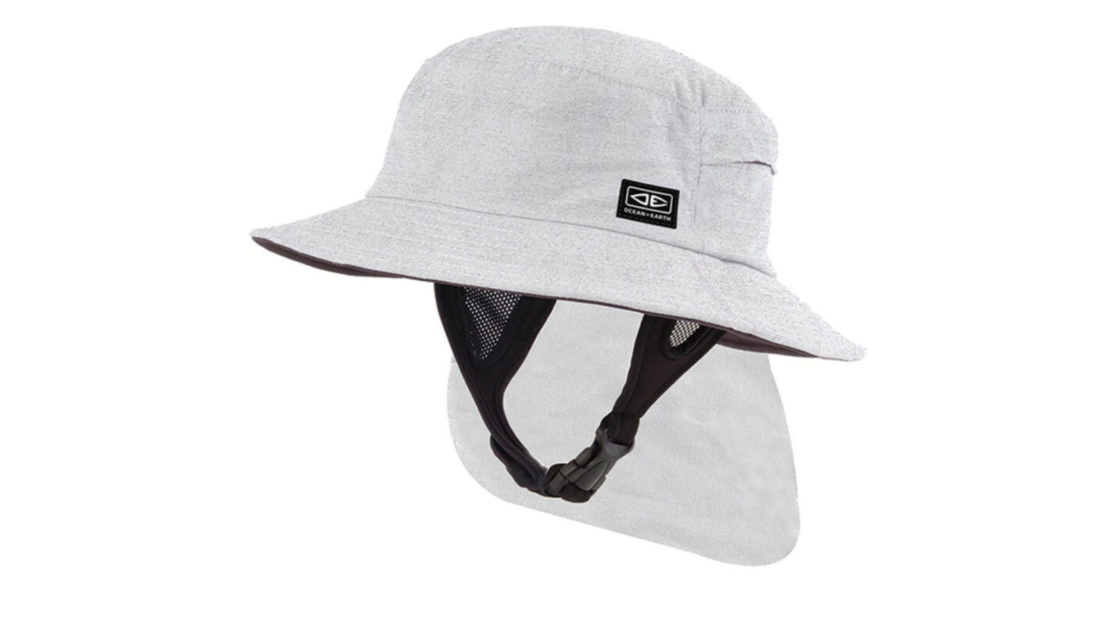 Ocean and Earth Indo Adult White Marle Stiff Peak Surf Hat