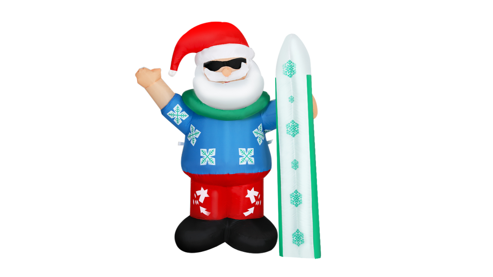 Jingle Jollys Christmas Outdoor Inflatable Santa 1.6metre Decorations Light 
