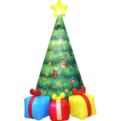 Santaco Inflatable Decor Christmas Tree and Present - 2.4metre