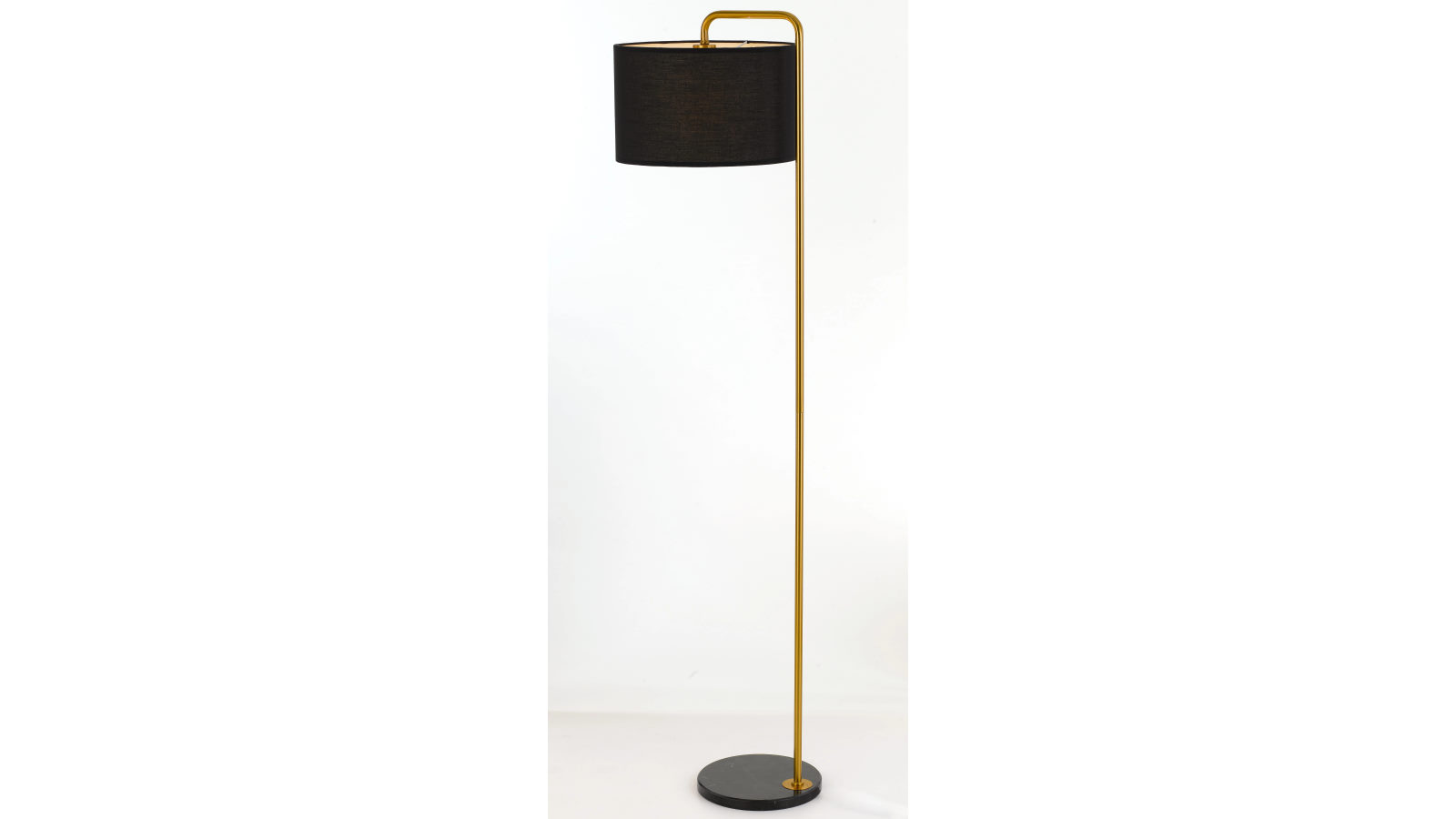 Pretty & Practical Norawood Floor Lamp Black and Gold Combination with Tall Sleek Profile