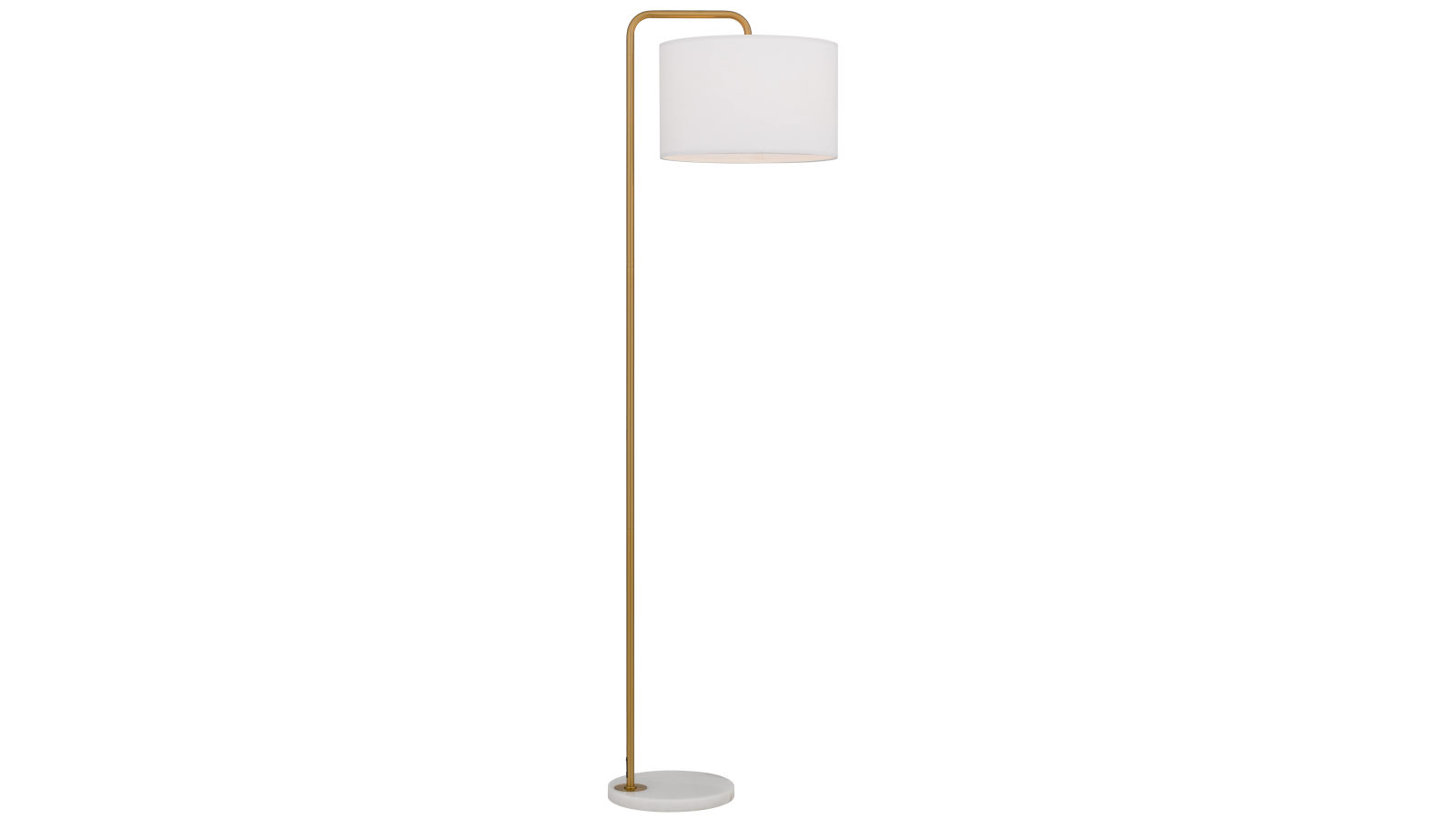 Pretty & Practical Solstone Floor Lamp Ivory Shade with Gold Accents for Subtle Warmth