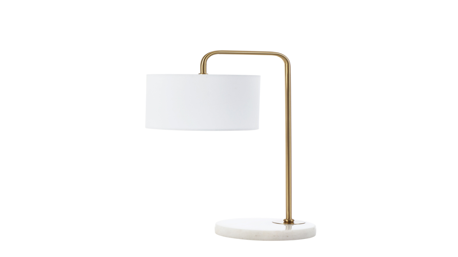 Pretty & Practical Altoshade Elegant White Gold Table Lamp with 2metre Cable and Line Switch