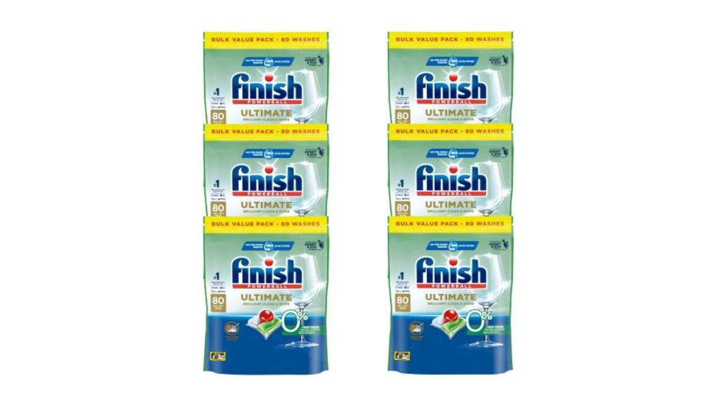 Finish 480 Tabs Ultimate Dishwasher Tablets – Pack of 6